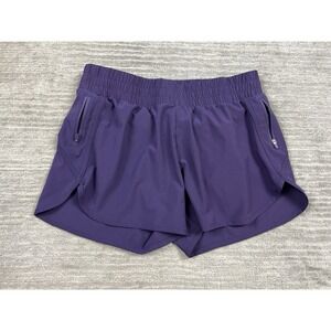 Athletic Works Shorts Womens Medium Purple Pull On Elastic Waist